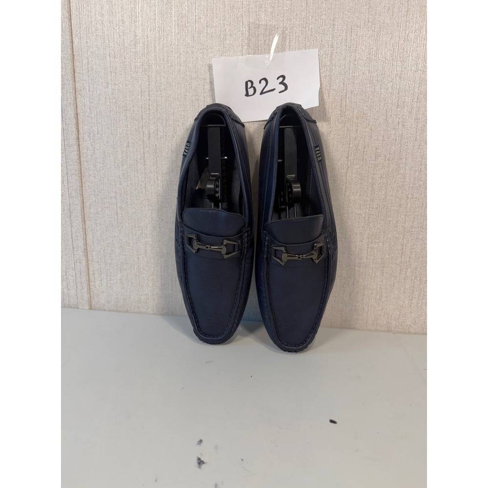US Polo Assn  Faux Leather Loafers Men's 9.5M Umberto Business Casual navy/black
